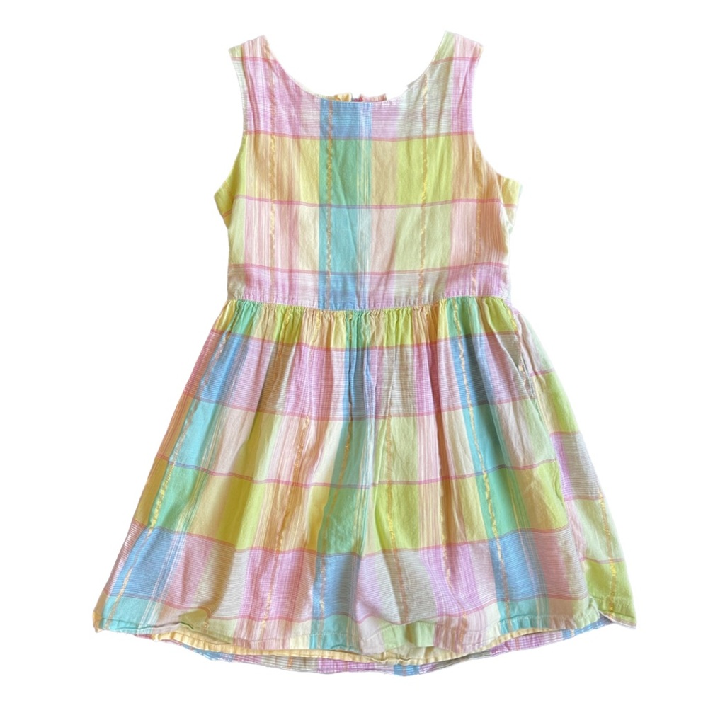Gap girls multi-colored plaid dress. Size 8.